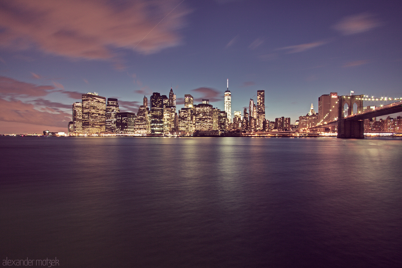 Foto von Skyline von New York aus Dumbo gesehen